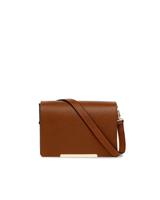 Apatchy London Brown The Newbury Tan Leather Crossbody Bag
