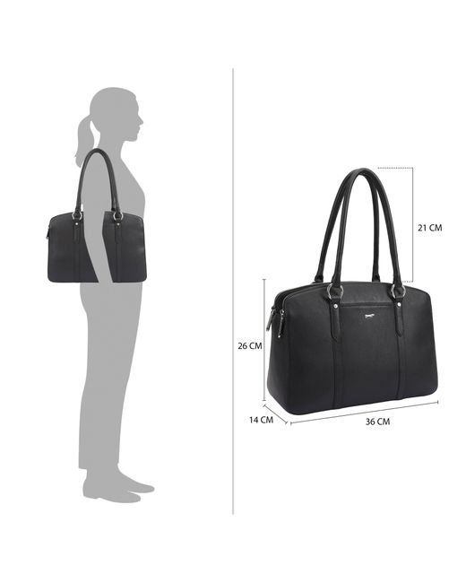 Paul Costelloe Black Laurent Leather Tote