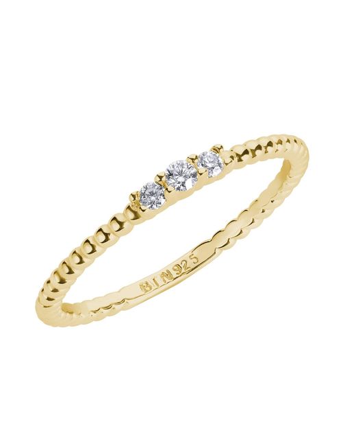 BLOOMTINE | Earth Angel HQ Metallic Illuminess Trio Textured Stacking Ring