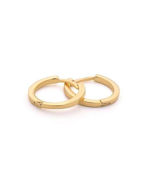 Nellou Jewellery Metallic Nell Hoop Earrings Plated Sterling Medium-Large