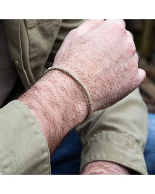 Harbour Uk White Neutrals Sportsman Rope Bracelet for men
