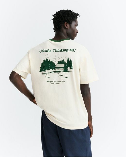 Thinking Mu White Pirineo Aaron T-Shirt for men