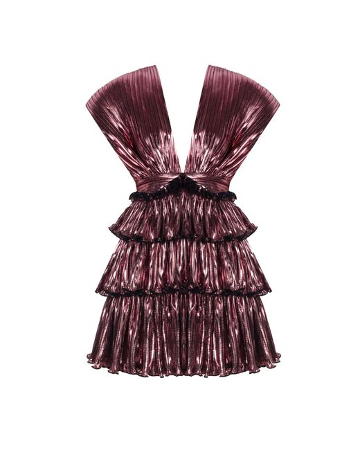 Nur Karaata Purple Lionrock Mini Dress