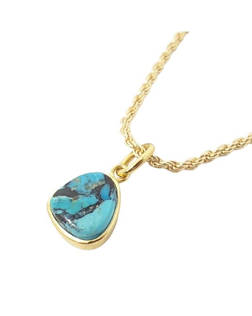 Harfi Blue Statement Vermeil Plated December Birthstone Crystal Rope Necklace