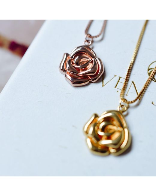 Seven Saints Metallic Mystic Rose Adjustable Necklace, As Seen On Olivia Culpo