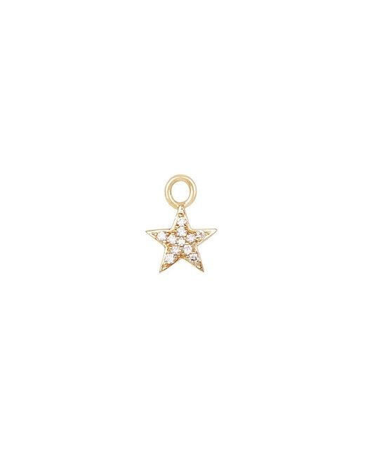 Zohreh Metallic Diamond Star Earring Charm 9K