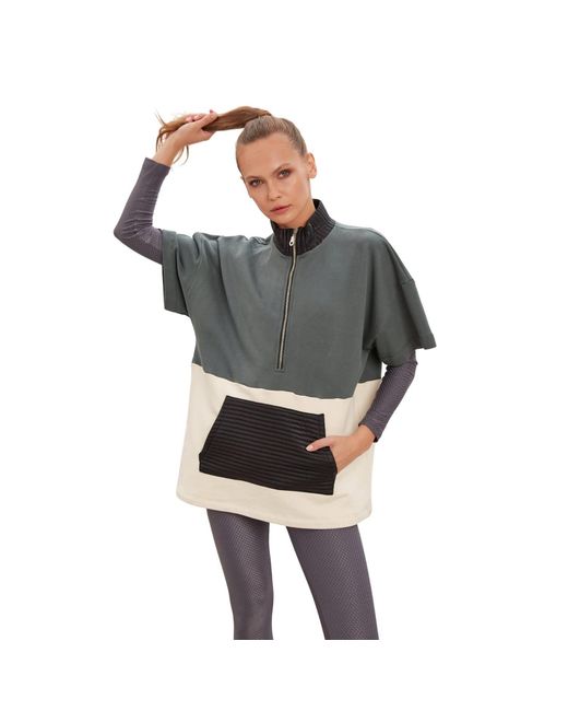 Altra Volta Black Layered Zip Sweatshirt