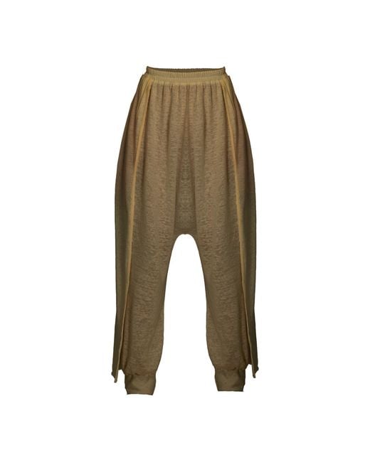 Zhenabia Green Suhan Harem Pants Desert Sand