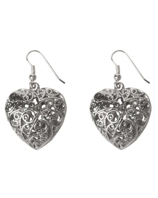 Caramel Vintage Jewellery Brown Vintage Plated Secret Love Earrings