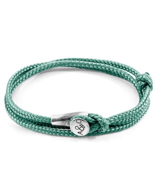 Anchor and Crew Green Mint Dundee & Rope Bracelet