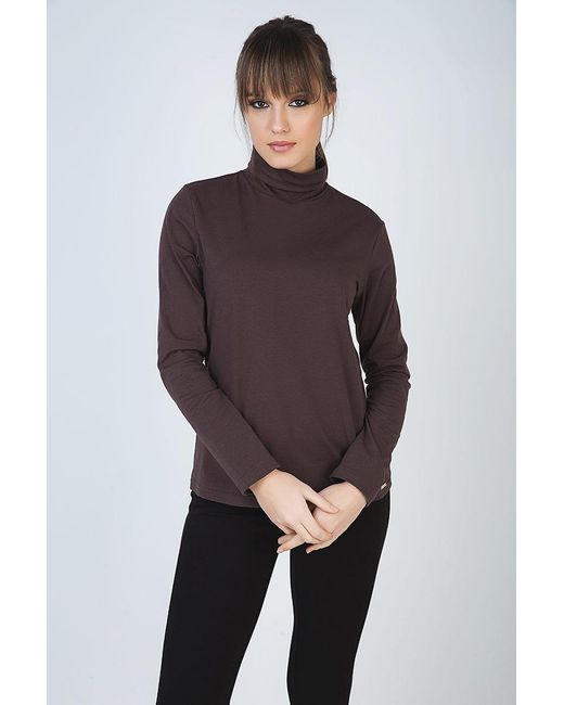 Conquista Black Long Sleeve Polo Neck Jumper
