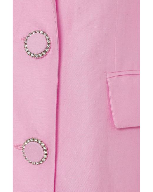 Nocturne Pink Linen Blazer Jacket