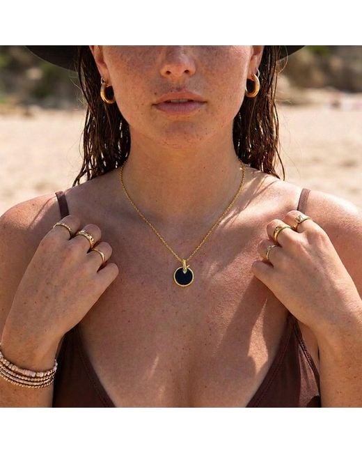 Ormiro Metallic Ouroboros Serpent Onyx Necklace