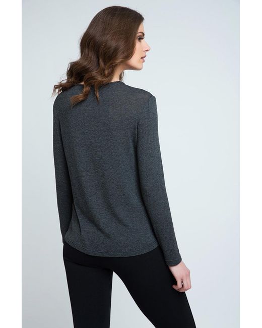 Conquista Black Dark Fine Knit Top