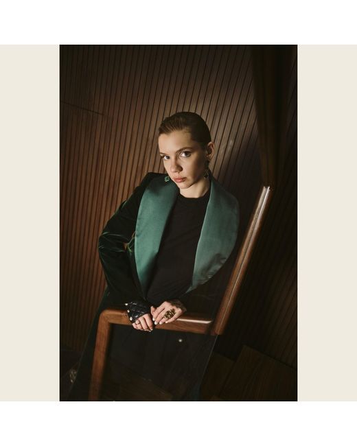 Roqaia Fashion House Green Velvet Noble