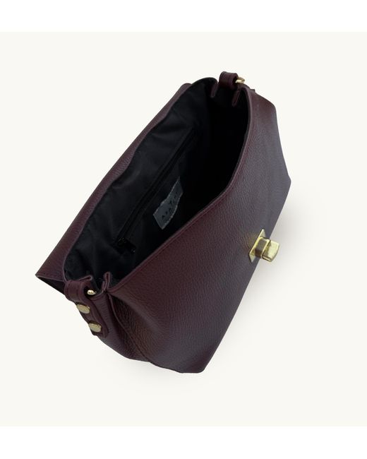 Apatchy London Purple The Maisie Maxi Port Leather Bag