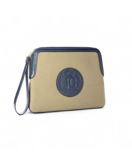 Jocosa Women's Blue Solid Clutch Bag