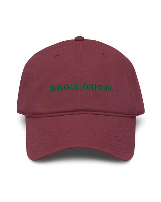Anchor and Crew Burgundy Gustatory Single Origin. Cotton Embroidered Cap