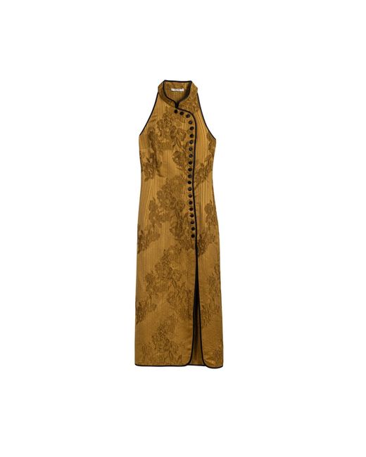 nocturne multi button midi dress Staud Neva Mother Of Pearl Button Knit Midi Dress