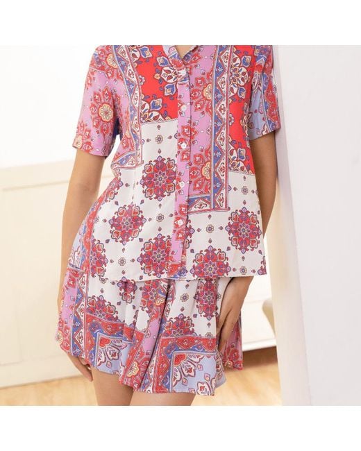 Yumi Kim Red Rosebud Shorts