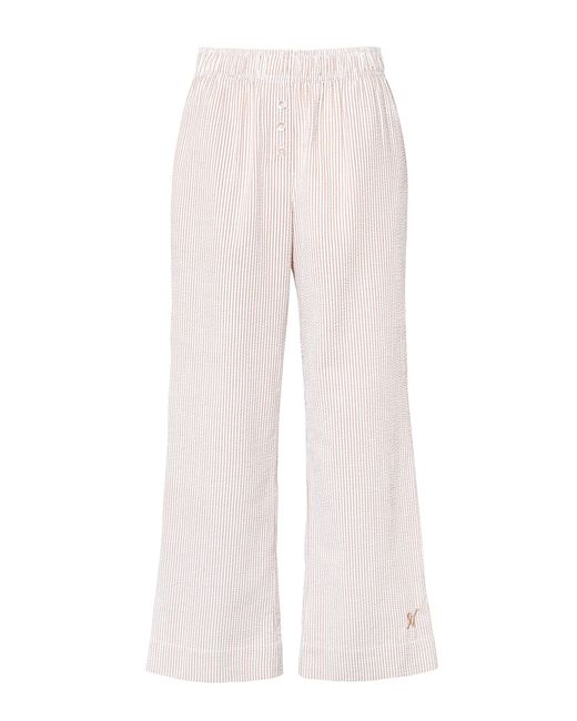Nudea Pink Seersucker Button Trouser