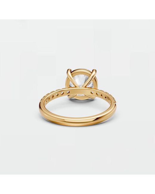 Aya Fine Jewelry Metallic Round Lab Diamond Solitaire Engagement Ring