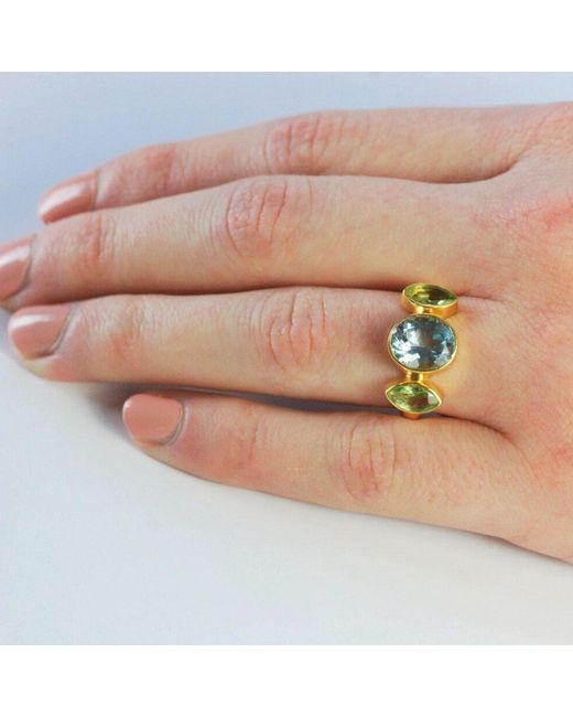 GEM BAZAAR Blue Love Story Ring