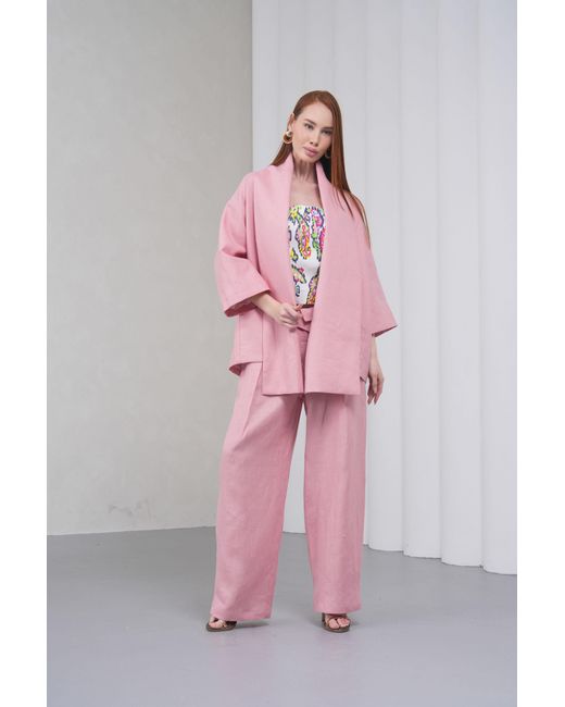 Lumina Eligma Pink The Duality Linen Jacket