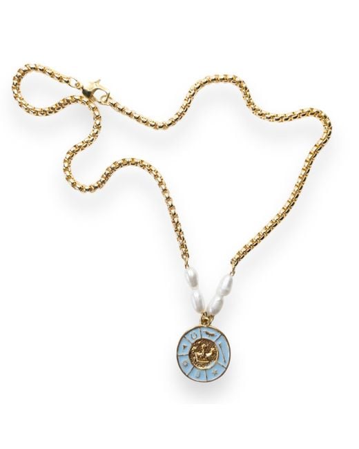 By Virgo Blue Sunlit Sky Chain Necklace