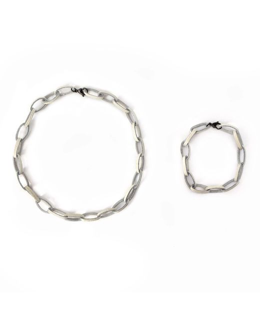 WAIWAI White Multifunctional Leather Chain Necklace Off