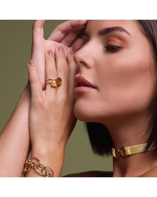 Amadeus Metallic Sophia Citrine Gemstone Ring