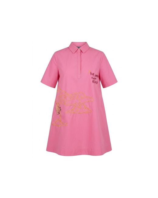 King Naked Pink Another Dimension Shirt Dress