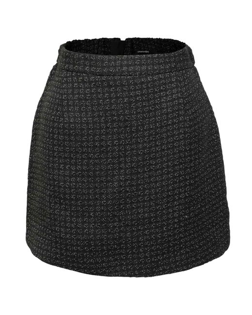 Smart and Joy Black Trapeze Mini Skirt