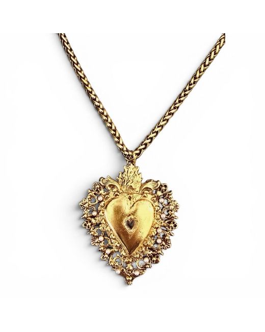 Vstyle Metallic Imperia Sacred Heart Necklace