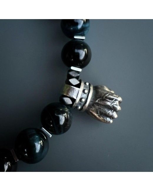 Ebru Jewelry Black Tiger's Eye Powerful Bracelet for men