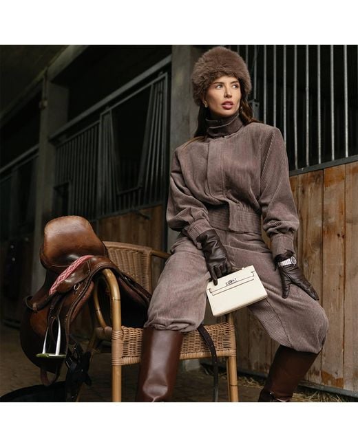 Mandragora Brown Loose Cut Corduroy Trousers Barro Cappuccino