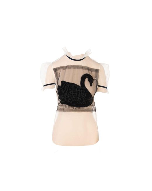 Mammu Couture Black Tulle Blouse Celine