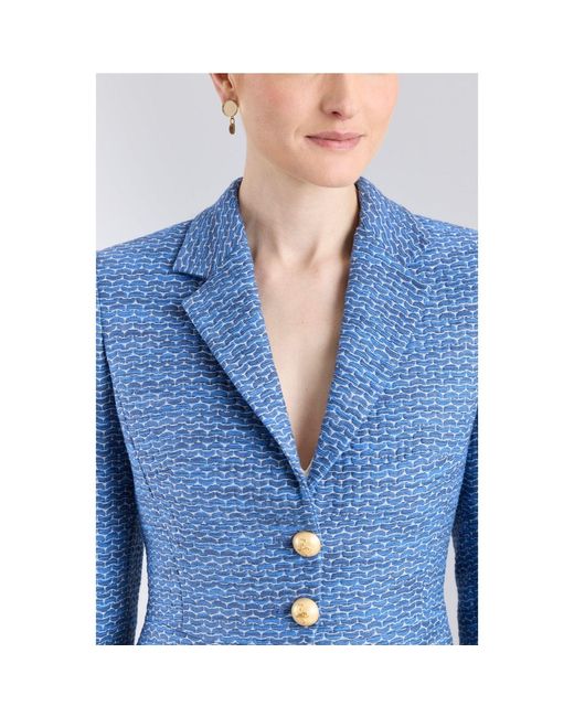 The Extreme Collection Blue Tailored Blazer With Buttons