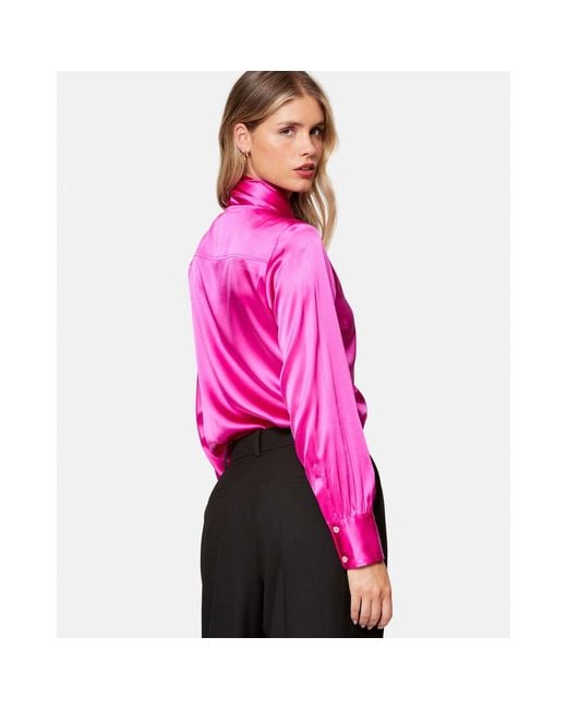 Helen Mcalinden Pink Anastasia Cyclamen Silk Pussybow Blouse