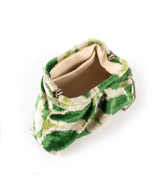 SJW BAGS LONDON Green Neutrals Victoria Ikat Multicolour Bag
