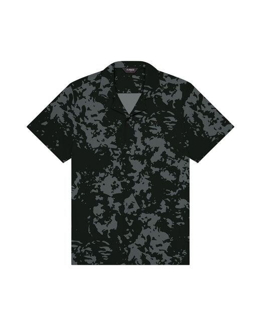 Playaluxe Black Saint Tropez Cabana Shirt Charcoal Haze for men