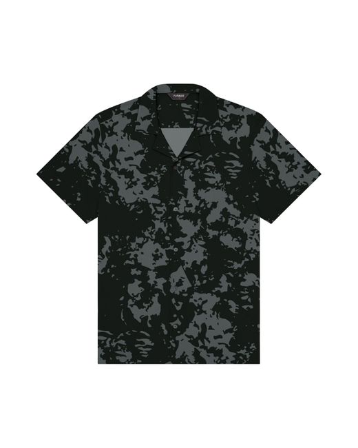 Playaluxe Black Charcoal Haze Cabana Shirt for men