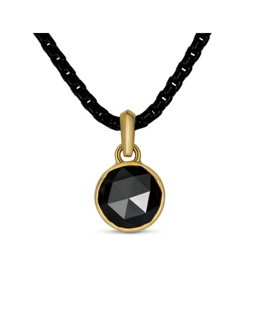 Rahul's Jewels Black Sanctum Orb Pendant -14 Karat With Genuine Diamond