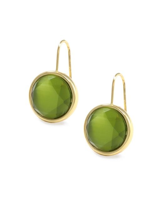 Hye Jane Jewelry Green Catseye Parsons Earrings