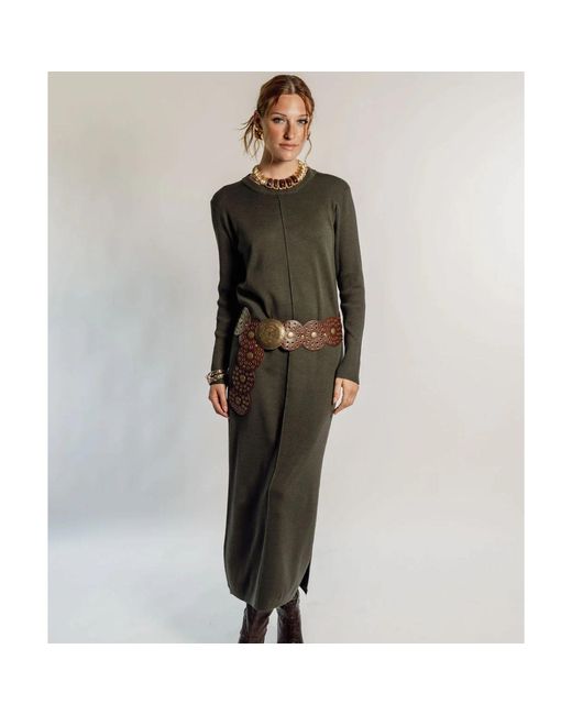 Rave on Trend Green Knitted Maxi Dress
