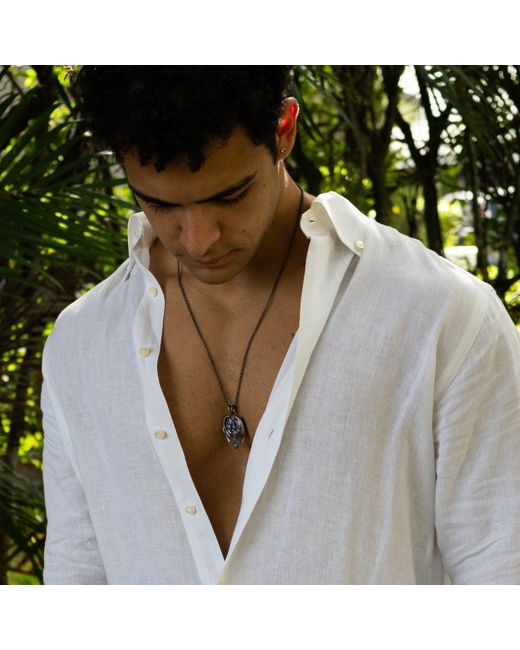 Ebru Jewelry Metallic Legendary Dragon Cross Sterling Necklace for men