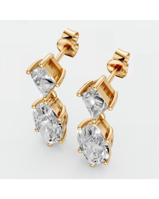 Aya Fine Jewelry Metallic 2.57 Ct Marquise & Kite Lab Grown Diamond Drop Earrings