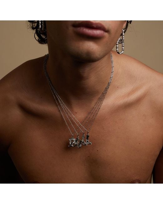 Kasun Metallic Solid J Initial Necklace With Marble