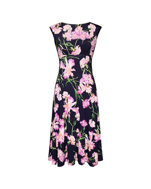 Alie Street London Blue Luna Midi Dress Midnight Blossom