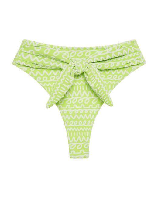 Montce Green Lime Icing Paula Tie-up Bikini Bottom